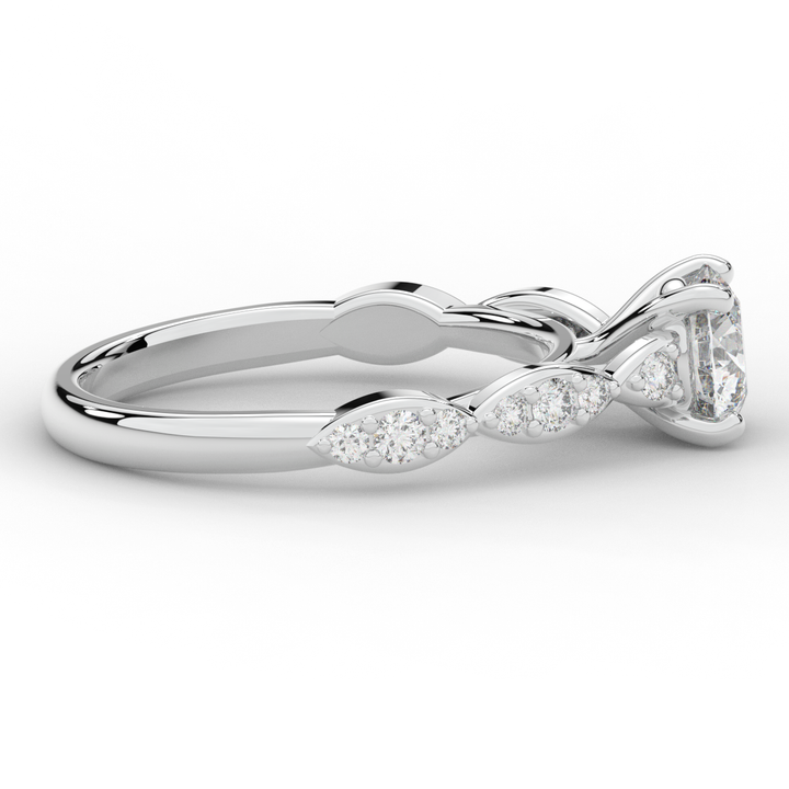 1.20CT.TW ROUND LAB DIAMOND SOLITAIRE ENGAGEMENT RING - Nazarelle