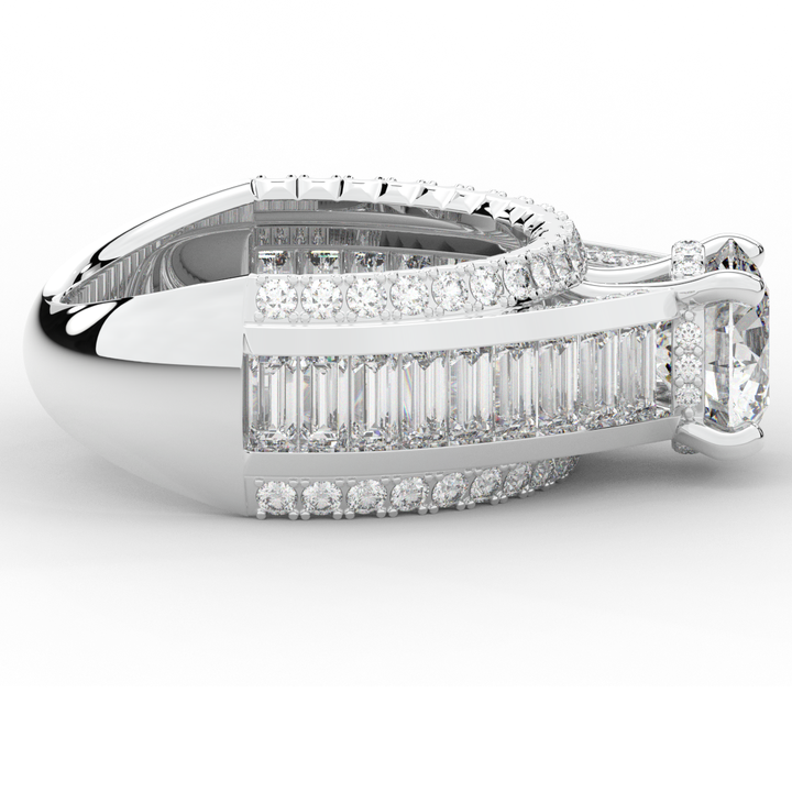 3.15CT.TW ROUND LAB DIAMOND ENGAGEMENT RING - Nazarelle