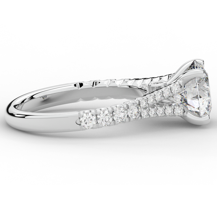 2.45CT.TW ROUND LAB DIAMOND ENGAGEMENT RING - Nazarelle