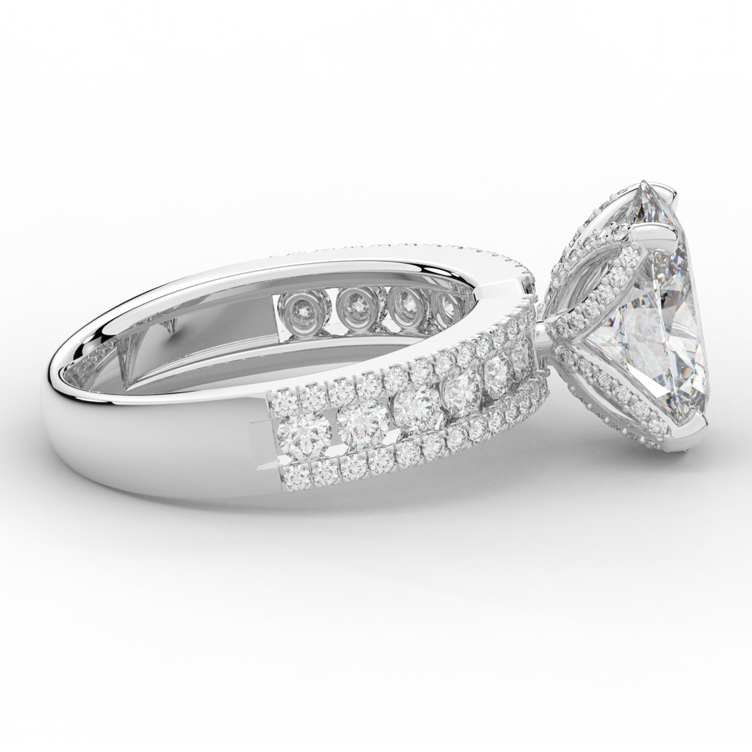 3.95CT.TW OVAL LAB DIAMOND SOLITAIRE ENGAGEMENT RING - Nazarelle
