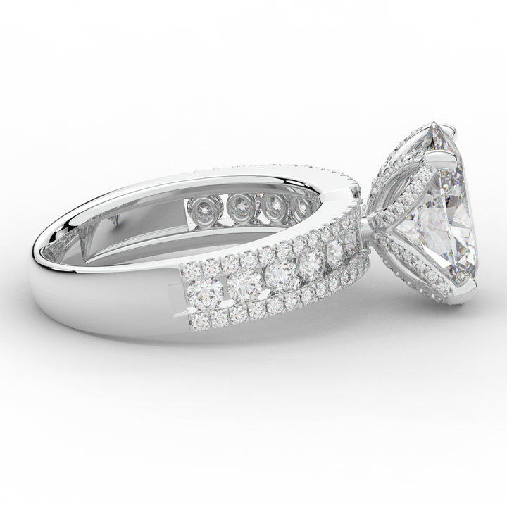 3.95CT.TW OVAL LAB DIAMOND SOLITAIRE ENGAGEMENT RING - Nazarelle