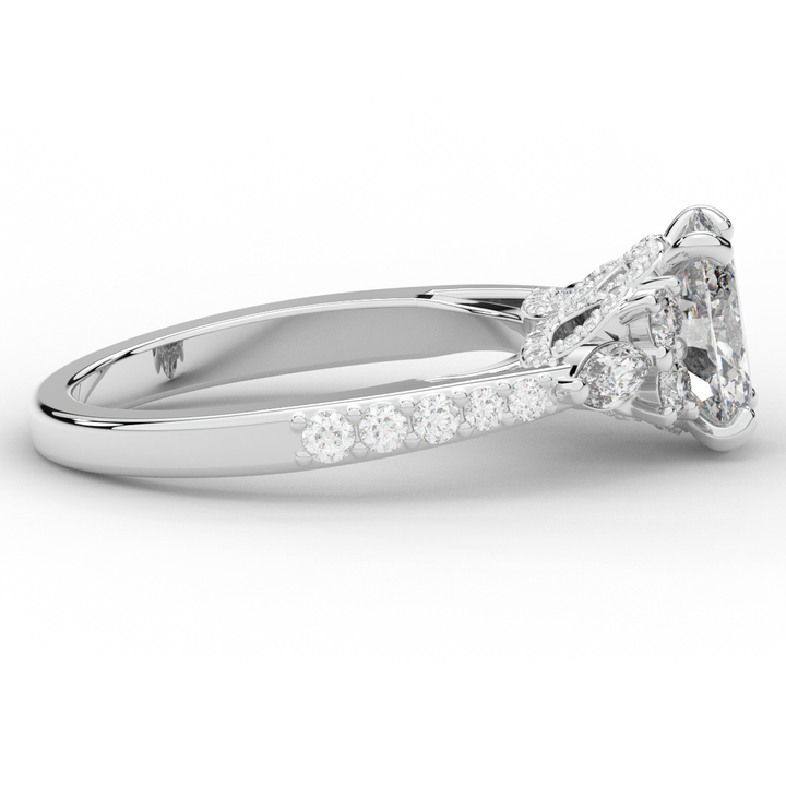 1.35CT.TW OVAL LAB DIAMOND ENGAGEMENT RING - Nazarelle