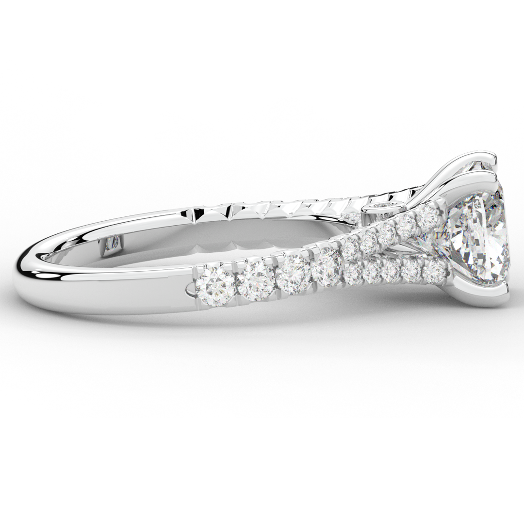 2.45CT.TW CUSHION LAB DIAMOND ENGAGEMENT RING - Nazarelle