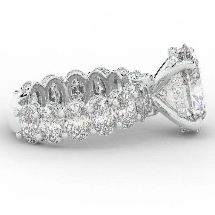 10.90CT.TW OVAL LAB DIAMOND SOLITAIRE ENGAGEMENT RING - Nazarelle