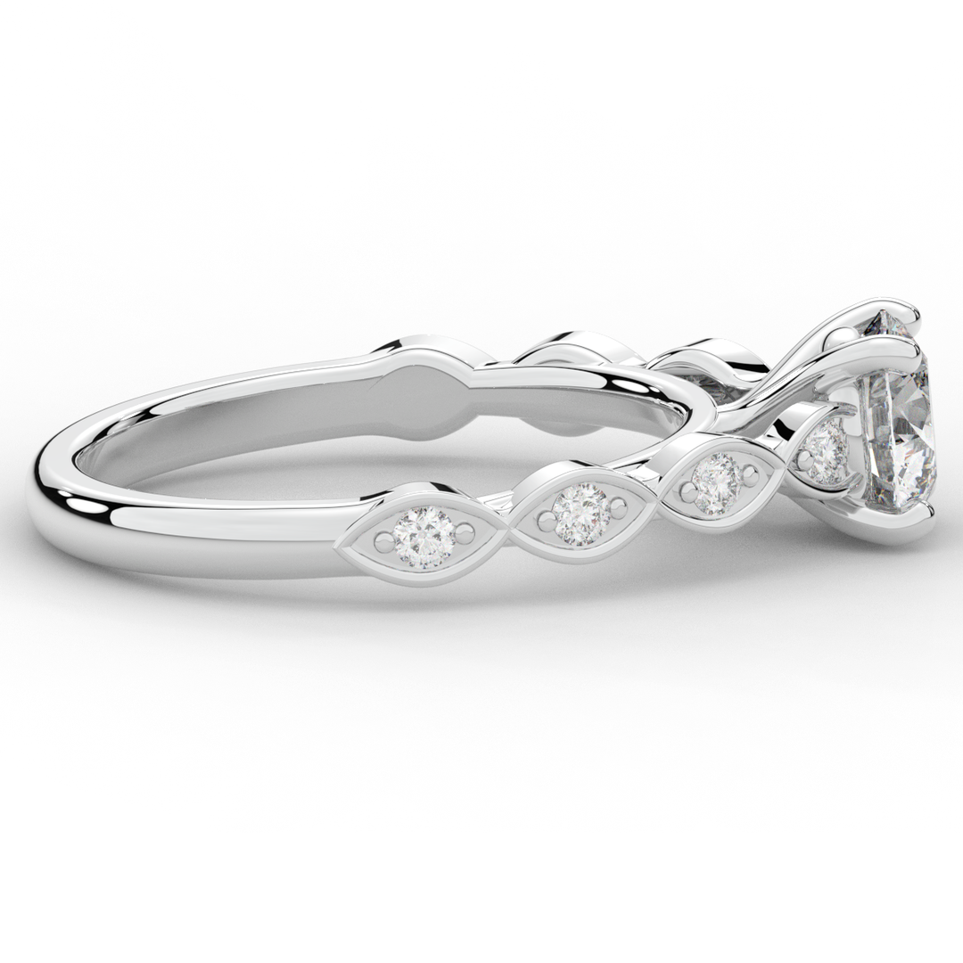 1.15CT.TW ROUND LAB DIAMOND SOLITAIRE ENGAGEMENT RING - Nazarelle