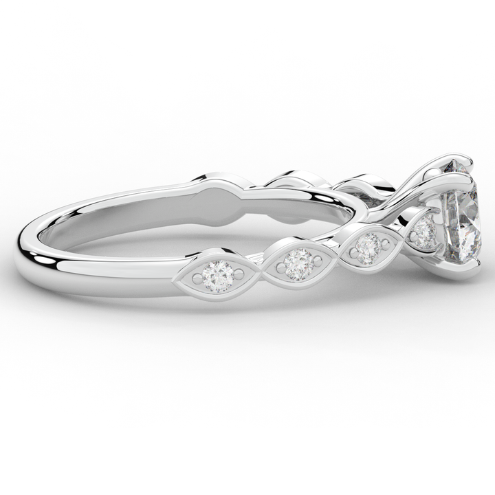 1.15CT.TW ROUND LAB DIAMOND SOLITAIRE ENGAGEMENT RING - Nazarelle