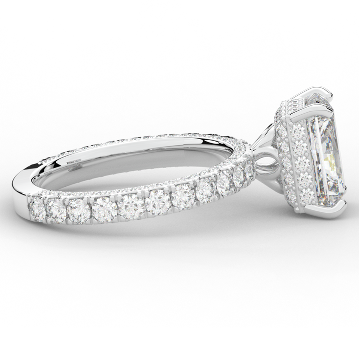 3.00CT.TW RADIANT LAB DIAMOND ENGAGEMENT RING - Nazarelle