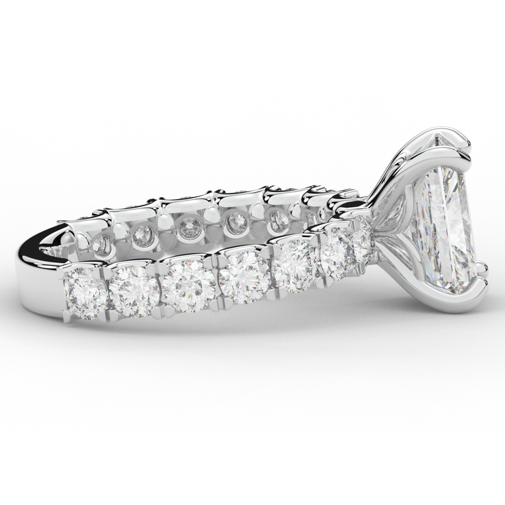 4.35CT.TW RADIANT LAB DIAMOND ENGAGEMENT RING - Nazarelle