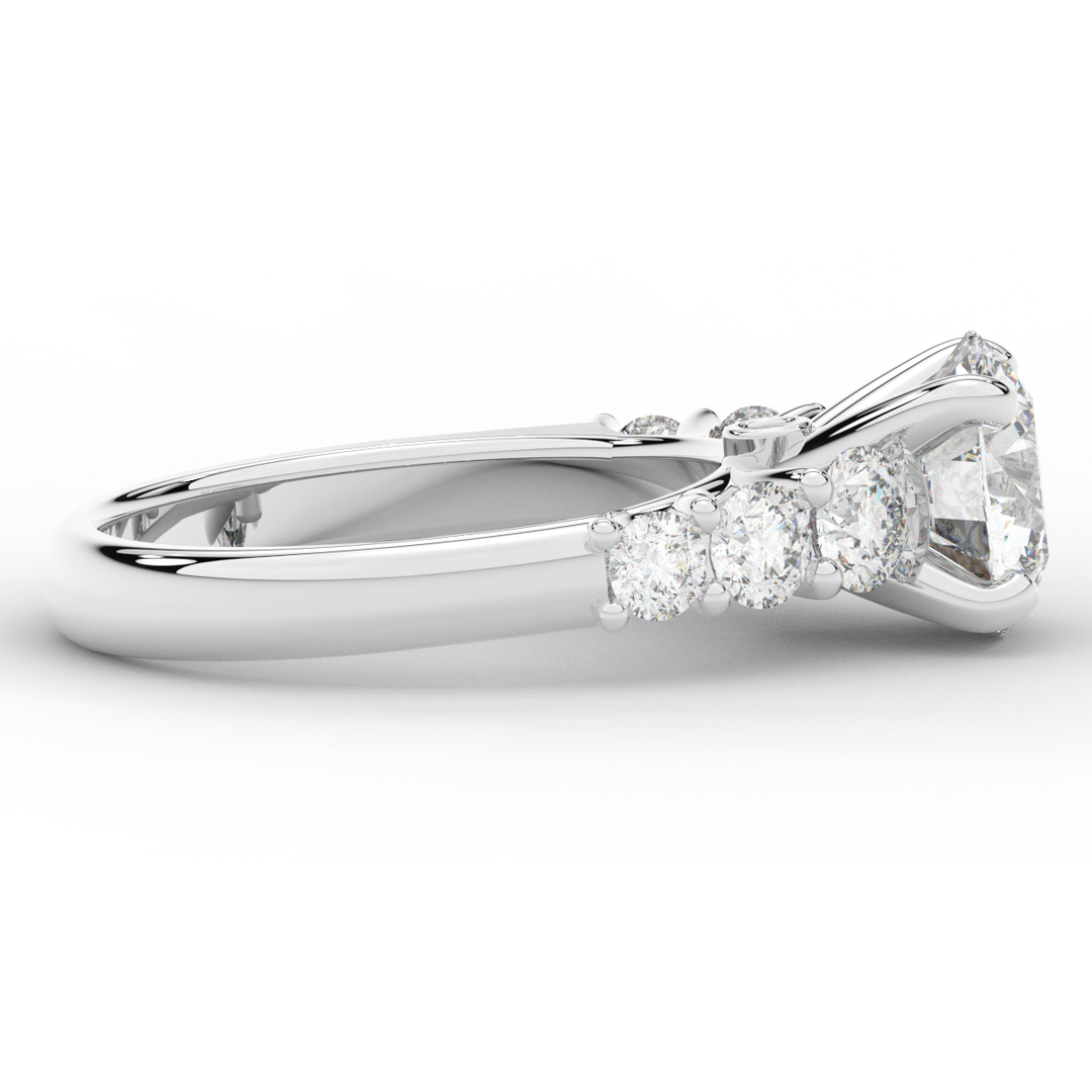 3.00CT.TW ROUND LAB DIAMOND  ENGAGEMENT RING - Nazarelle
