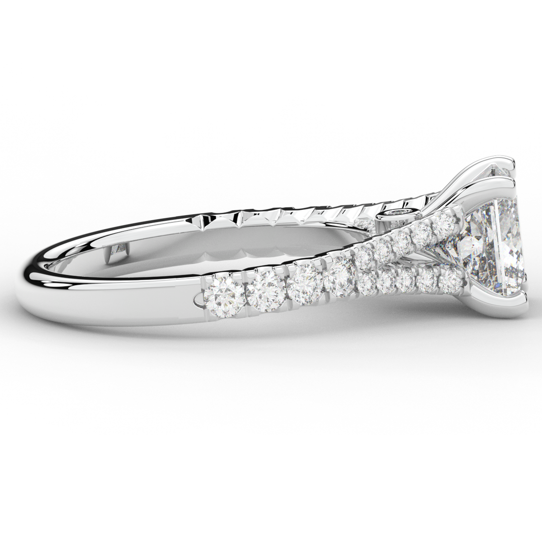 2.45CT.TW PRINCESS LAB DIAMOND ENGAGEMENT RING - Nazarelle