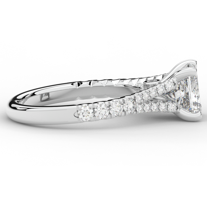 2.45CT.TW PRINCESS LAB DIAMOND ENGAGEMENT RING - Nazarelle
