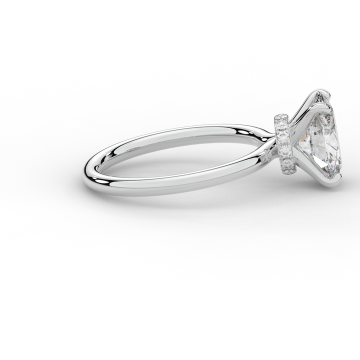 2.05CT.TW OVAL LAB DIAMOND SOLITAIRE ENGAGEMENT RING - Nazarelle