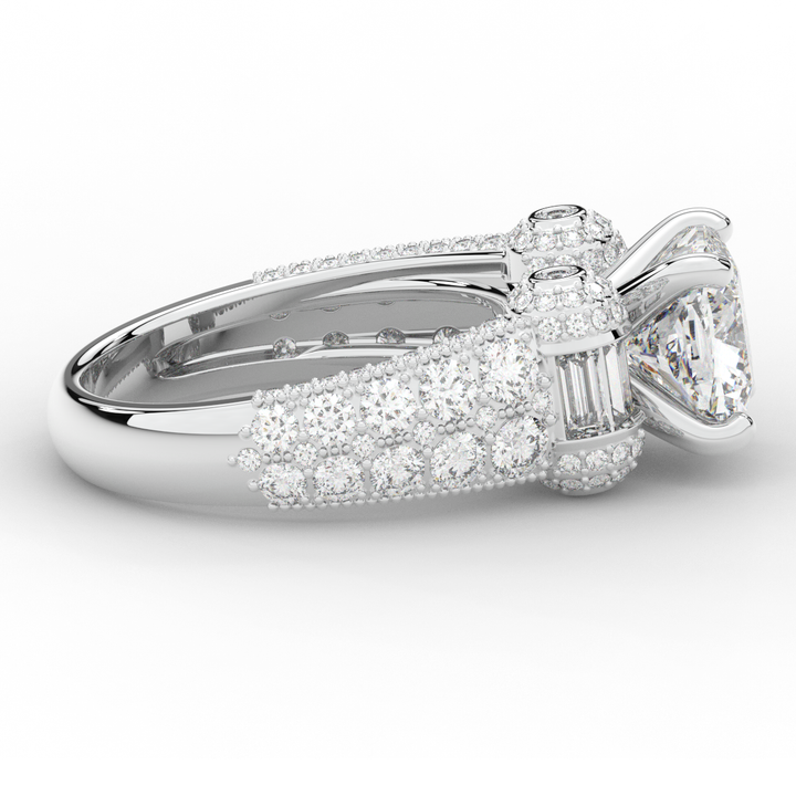 4.75CT.TW CUSHION LAB DIAMOND ENGAGEMENT RING - Nazarelle