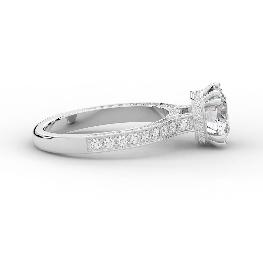 2.60CT.TW ROUND LAB DIAMOND SOLITAIRE ENGAGEMENT RING - Nazarelle