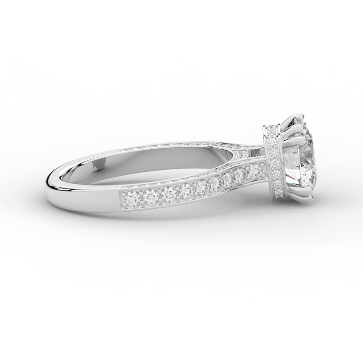 2.60CT.TW ROUND LAB DIAMOND SOLITAIRE ENGAGEMENT RING - Nazarelle
