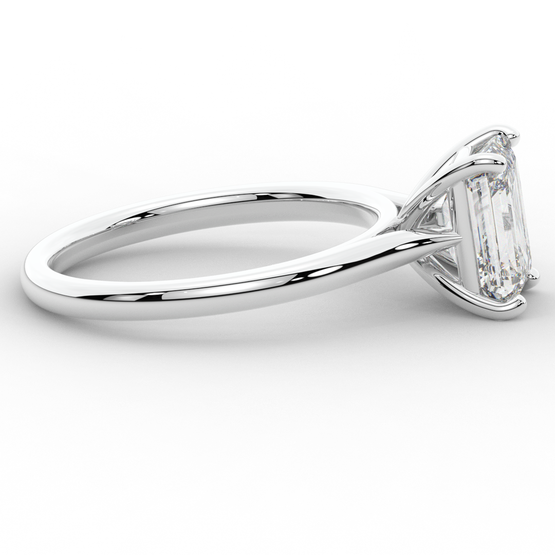 2.00CT EMERALD CUT LAB DIAMOND SOLITAIRE ENGAGEMENT RING - Nazarelle