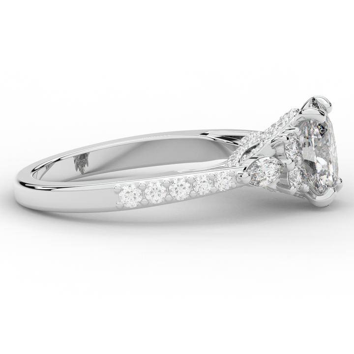 1.35CT.TW OVAL LAB DIAMOND ENGAGEMENT RING - Nazarelle
