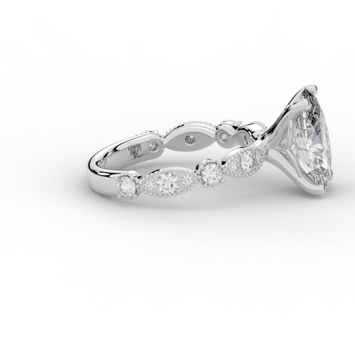 3.50CT.TW OVAL LAB DIAMOND SOLITAIRE ENGAGEMENT RING - Nazarelle