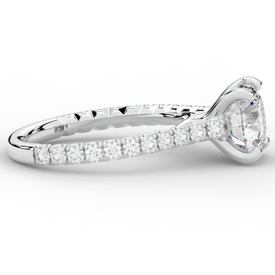 2.40CT.TW ROUND LAB DIAMOND ENGAGEMENT RING - Nazarelle