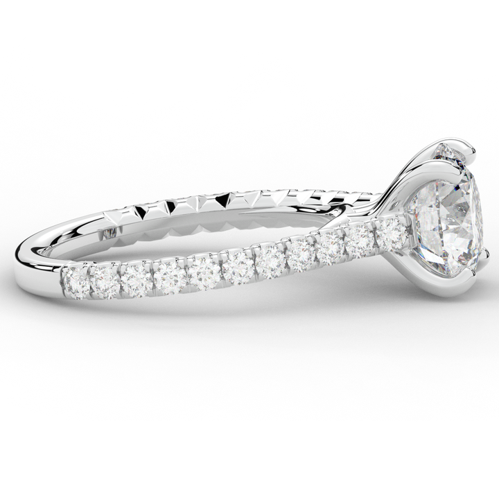 2.40CT.TW ROUND LAB DIAMOND ENGAGEMENT RING - Nazarelle