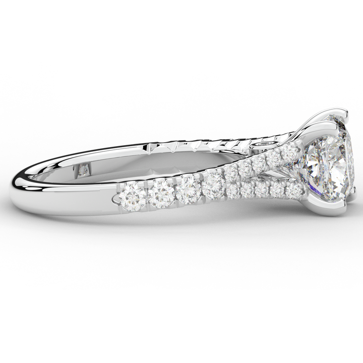 2.45CT.TW CUSHION LAB DIAMOND ENGAGEMENT RING - Nazarelle
