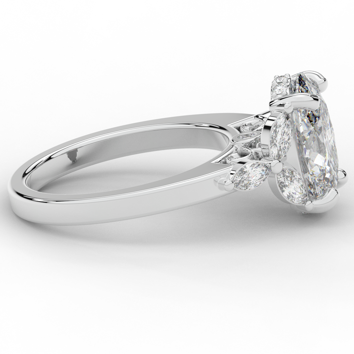 2.85CT.TW OVAL LAB DIAMOND ENGAGEMENT RING - Nazarelle