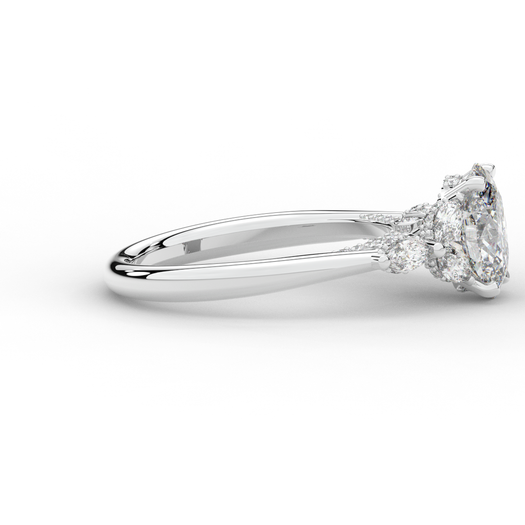 2.00CT.TW OVAL LAB DIAMOND ENGAGEMENT RING - Nazarelle