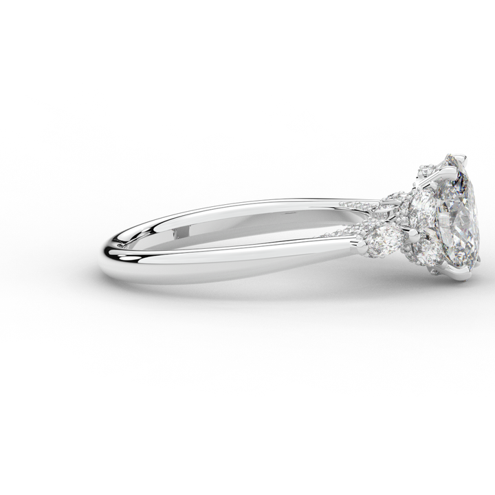 2.00CT.TW OVAL LAB DIAMOND ENGAGEMENT RING - Nazarelle