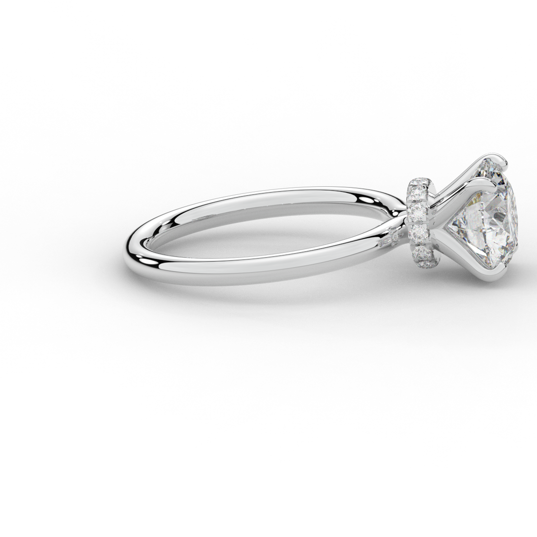 2.05CT.TW ROUND LAB DIAMOND SOLITAIRE ENGAGEMENT RING - Nazarelle