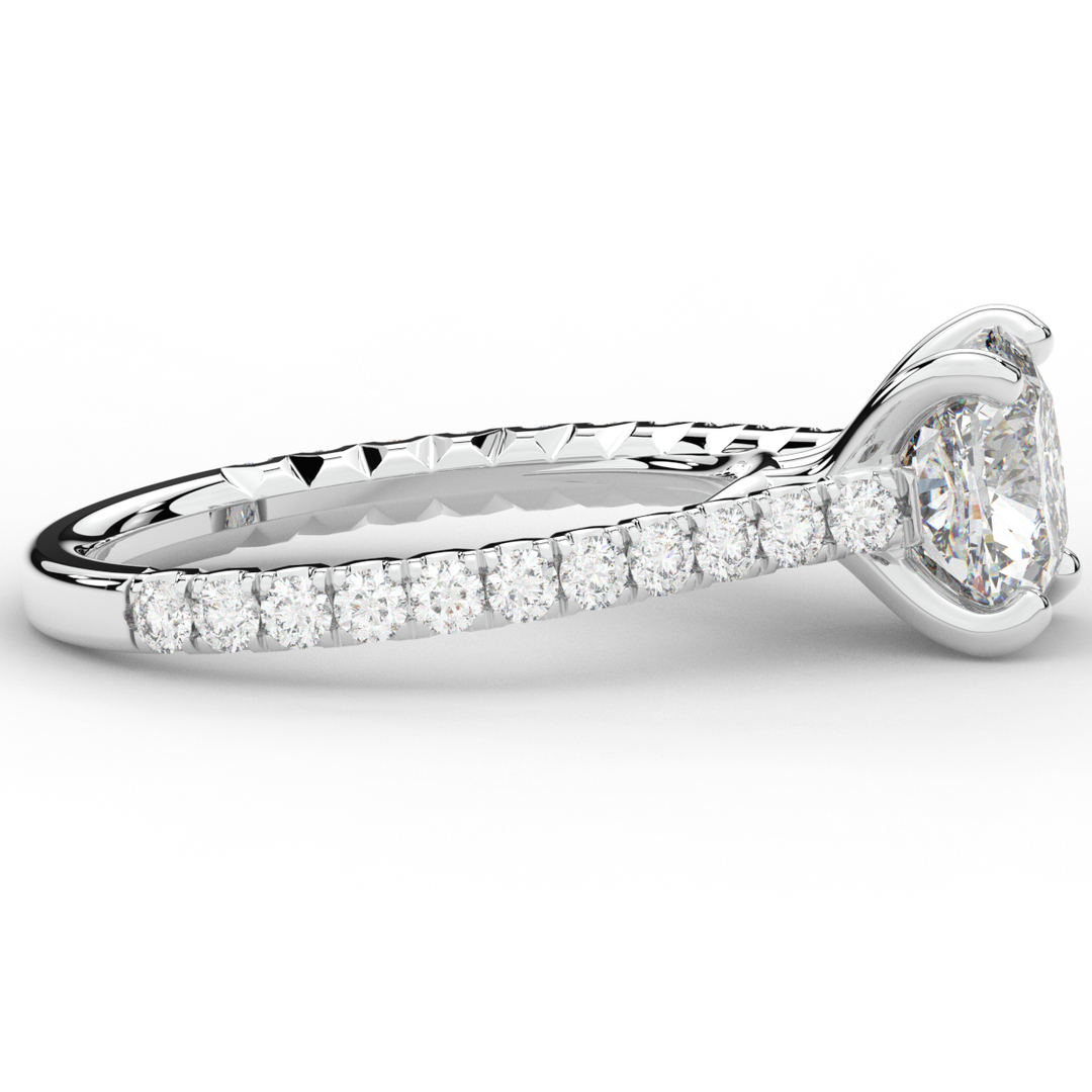 2.40CT.TW CUSHION LAB DIAMOND ENGAGEMENT RING - Nazarelle