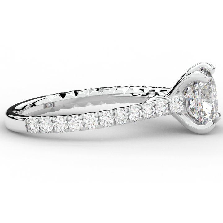 2.40CT.TW CUSHION LAB DIAMOND ENGAGEMENT RING - Nazarelle