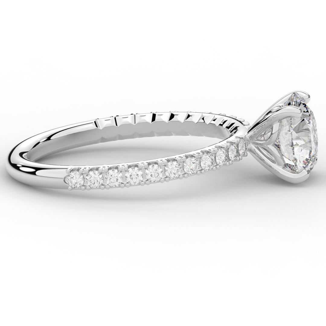 1.75CT.TW ROUND LAB DIAMOND SOLITAIRE ENGAGEMENT RING - Nazarelle