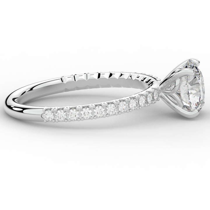 1.75CT.TW ROUND LAB DIAMOND SOLITAIRE ENGAGEMENT RING - Nazarelle