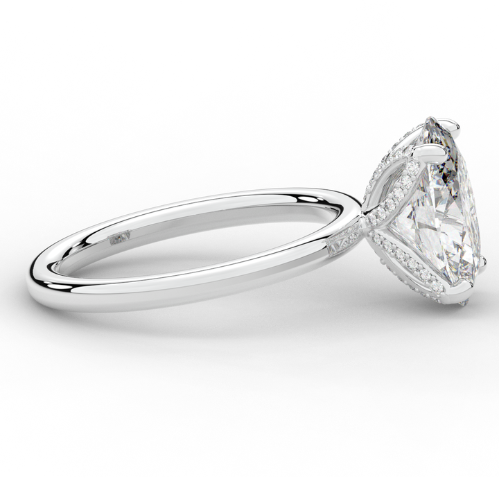 3.10CT.TW OVAL LAB DIAMOND ENGAGEMENT RING - Nazarelle