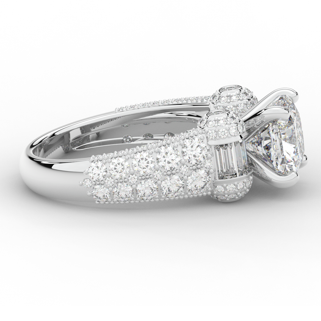 4.75CT.TW CUSHION LAB DIAMOND ENGAGEMENT RING - Nazarelle