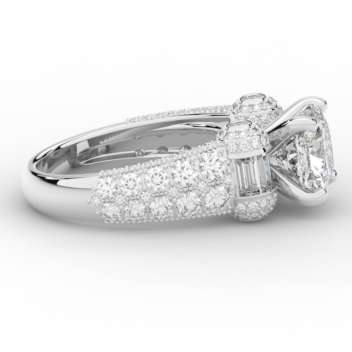 4.75CT.TW CUSHION LAB DIAMOND ENGAGEMENT RING - Nazarelle