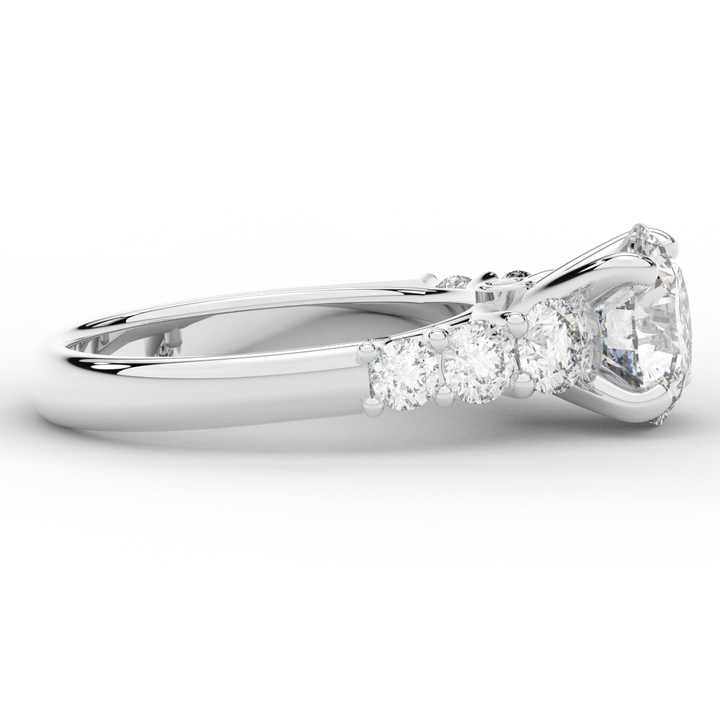 3.00CT.TW ROUND LAB DIAMOND  ENGAGEMENT RING - Nazarelle