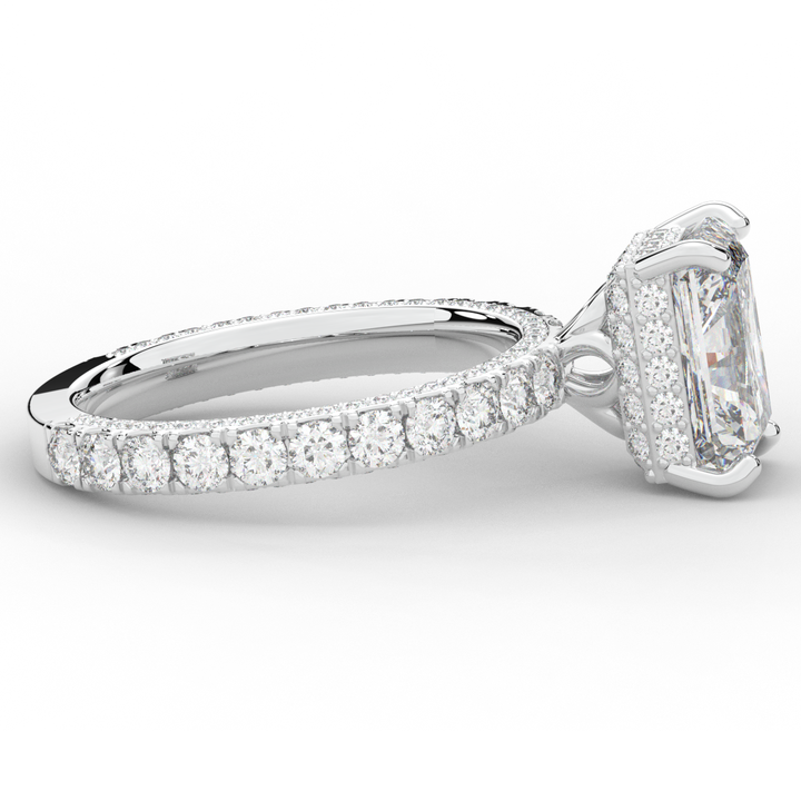 3.00CT.TW RADIANT LAB DIAMOND ENGAGEMENT RING - Nazarelle