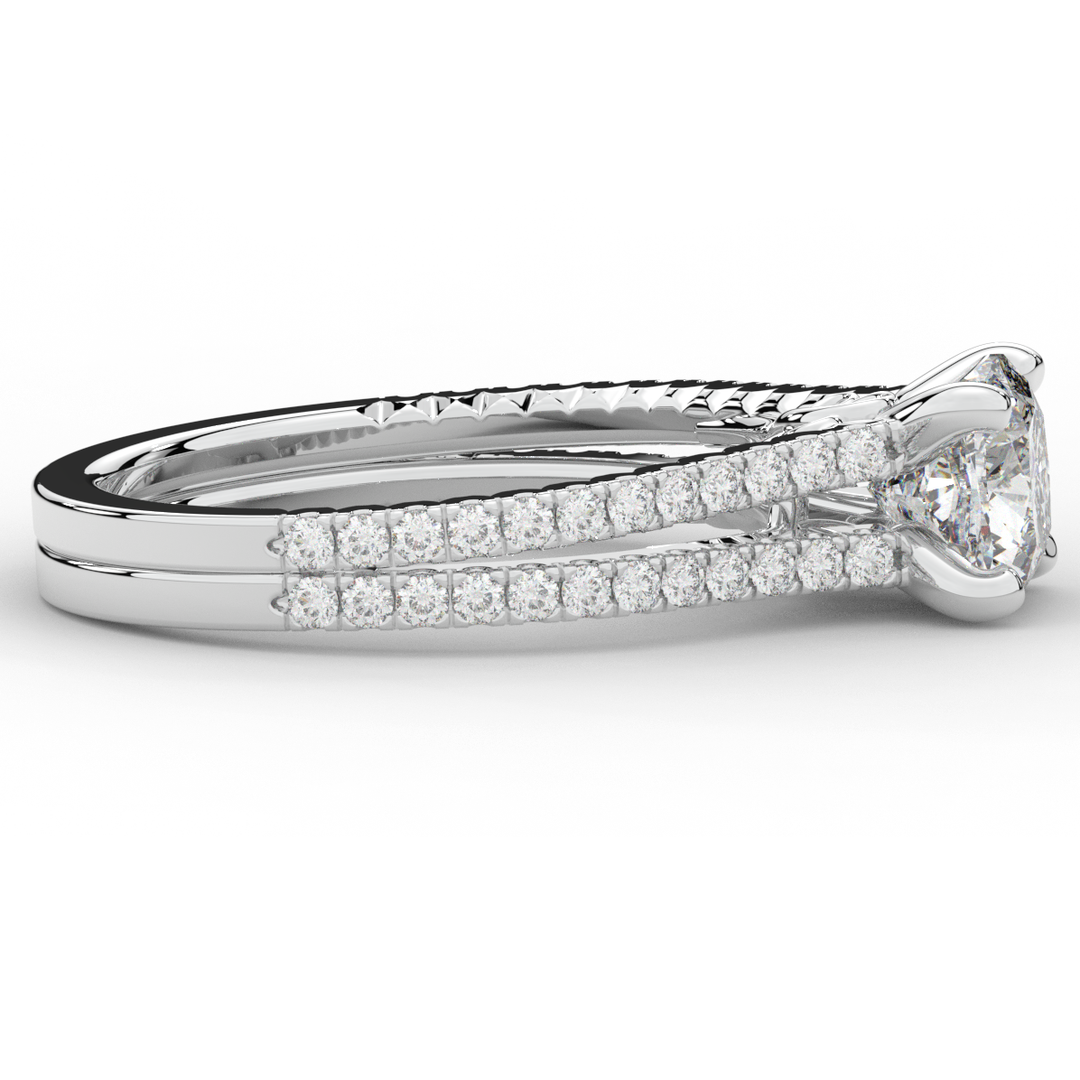 1.90CT.TW CUSHION LAB DIAMOND SOLITAIRE ENGAGEMENT RING - Nazarelle