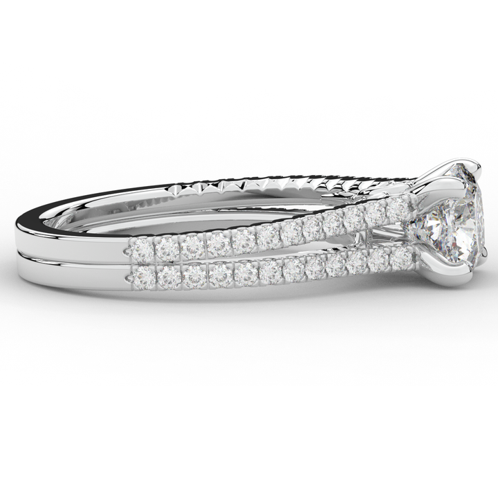 1.90CT.TW CUSHION LAB DIAMOND SOLITAIRE ENGAGEMENT RING - Nazarelle