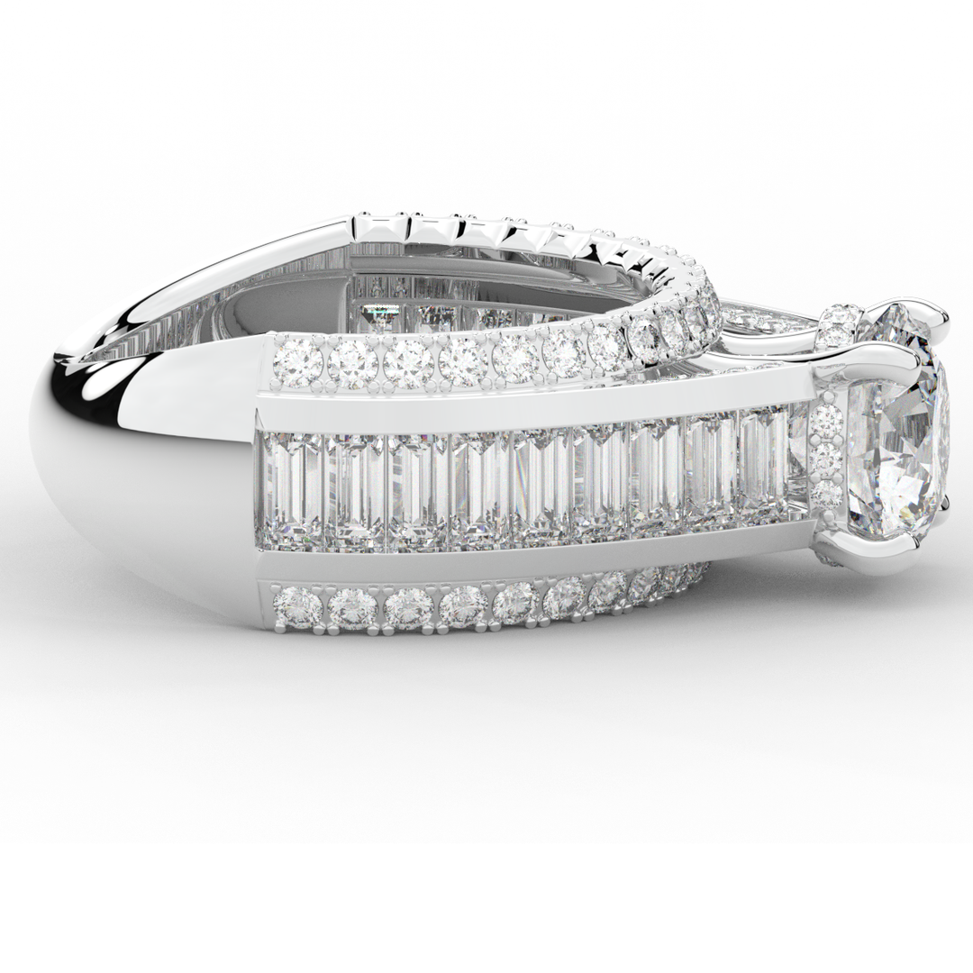3.15CT.TW ROUND LAB DIAMOND ENGAGEMENT RING - Nazarelle