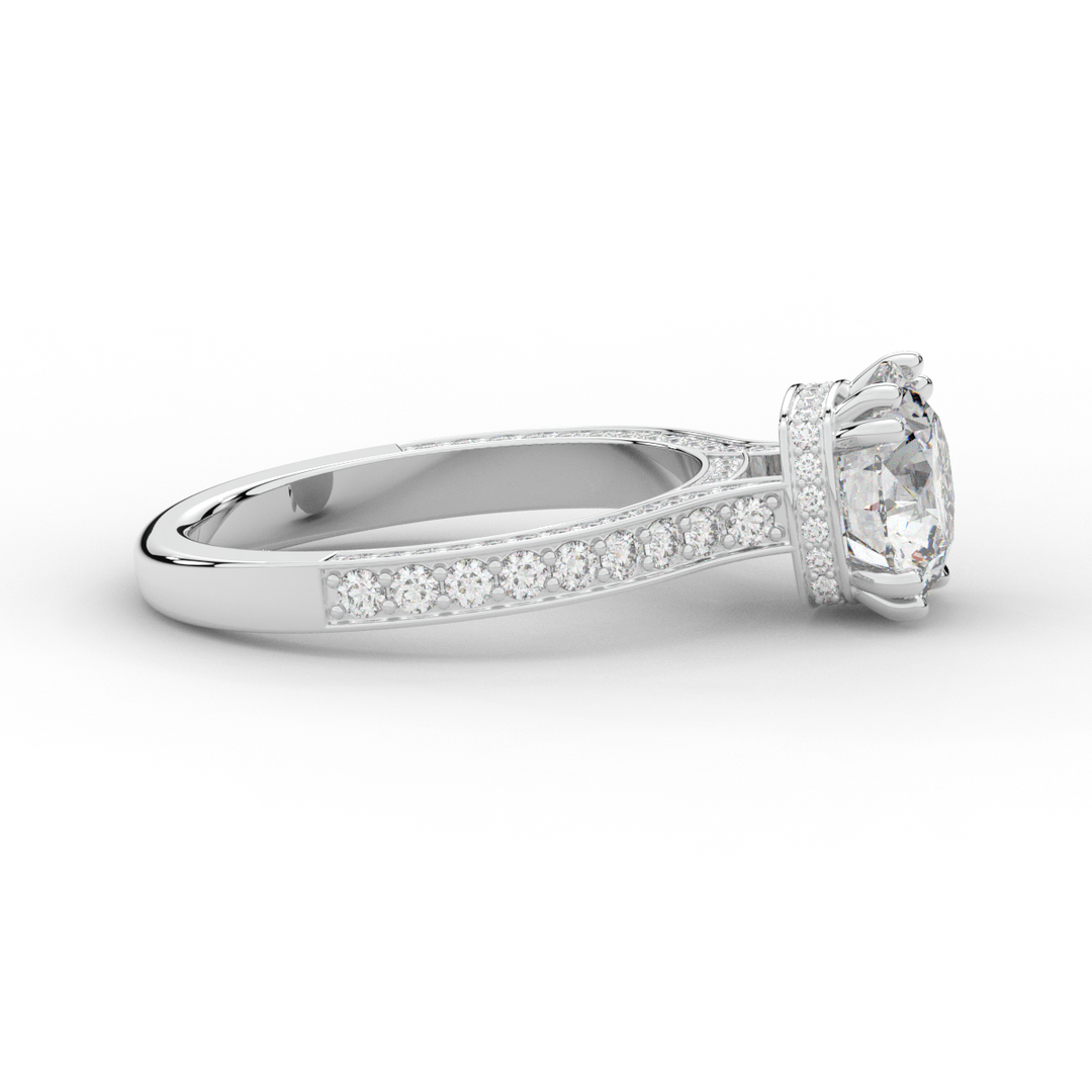 2.60CT.TW ROUND LAB DIAMOND SOLITAIRE ENGAGEMENT RING - Nazarelle
