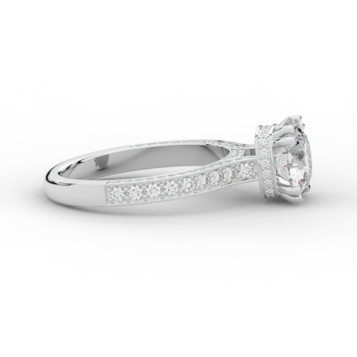 2.60CT.TW ROUND LAB DIAMOND SOLITAIRE ENGAGEMENT RING - Nazarelle