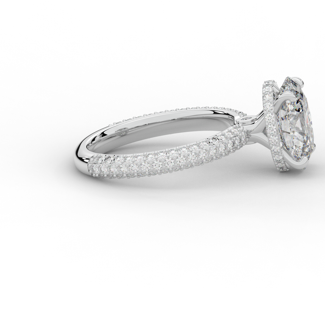 3.60CT.TW OVAL LAB DIAMOND SOLITAIRE ENGAGEMENT RING - Nazarelle