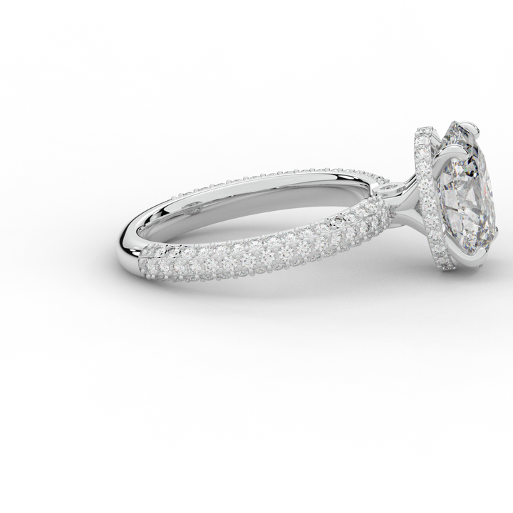 3.60CT.TW OVAL LAB DIAMOND SOLITAIRE ENGAGEMENT RING - Nazarelle