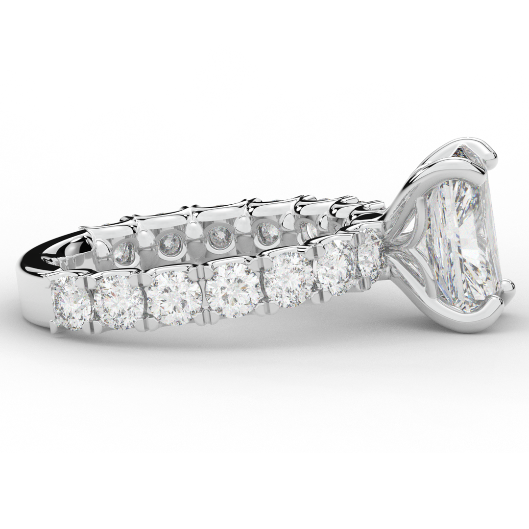 4.35CT.TW RADIANT LAB DIAMOND ENGAGEMENT RING - Nazarelle