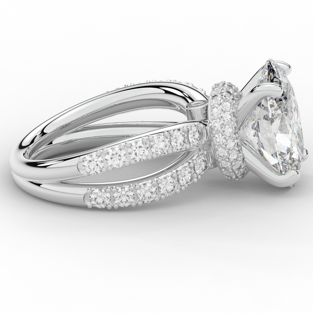 6.25CT.TW OVAL LAB DIAMOND ENGAGEMENT RING