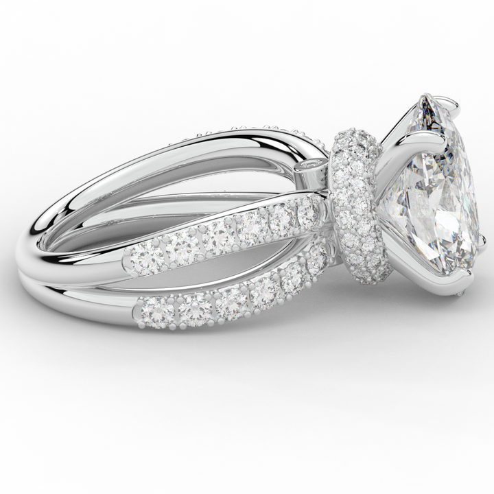 6.25CT.TW OVAL LAB DIAMOND ENGAGEMENT RING