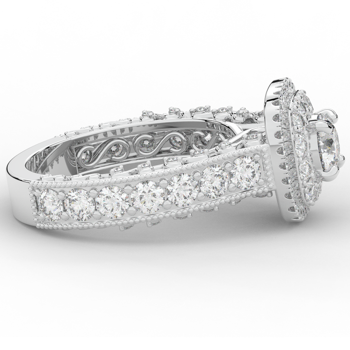 2.30CT.TW ROUND LAB DIAMOND ENGAGEMENT RING - Nazarelle