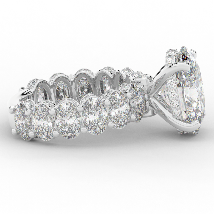 10.90CT.TW OVAL LAB DIAMOND SOLITAIRE ENGAGEMENT RING - Nazarelle